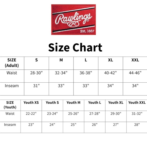 NWOT Rawlings Pro-Dri Adult Baseball Pants XL Semi-Relaxed Fit - Picture 15 of 16